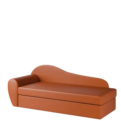 MATYLDA rošt, válenda celočalouněná, provedení levé, koženka P2 cihlová